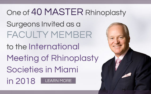 One of 40 master rhinoplasty surgeons invited as a faculty member to the International Meeting of Rhinoplasty Specialists in Miami in 2018